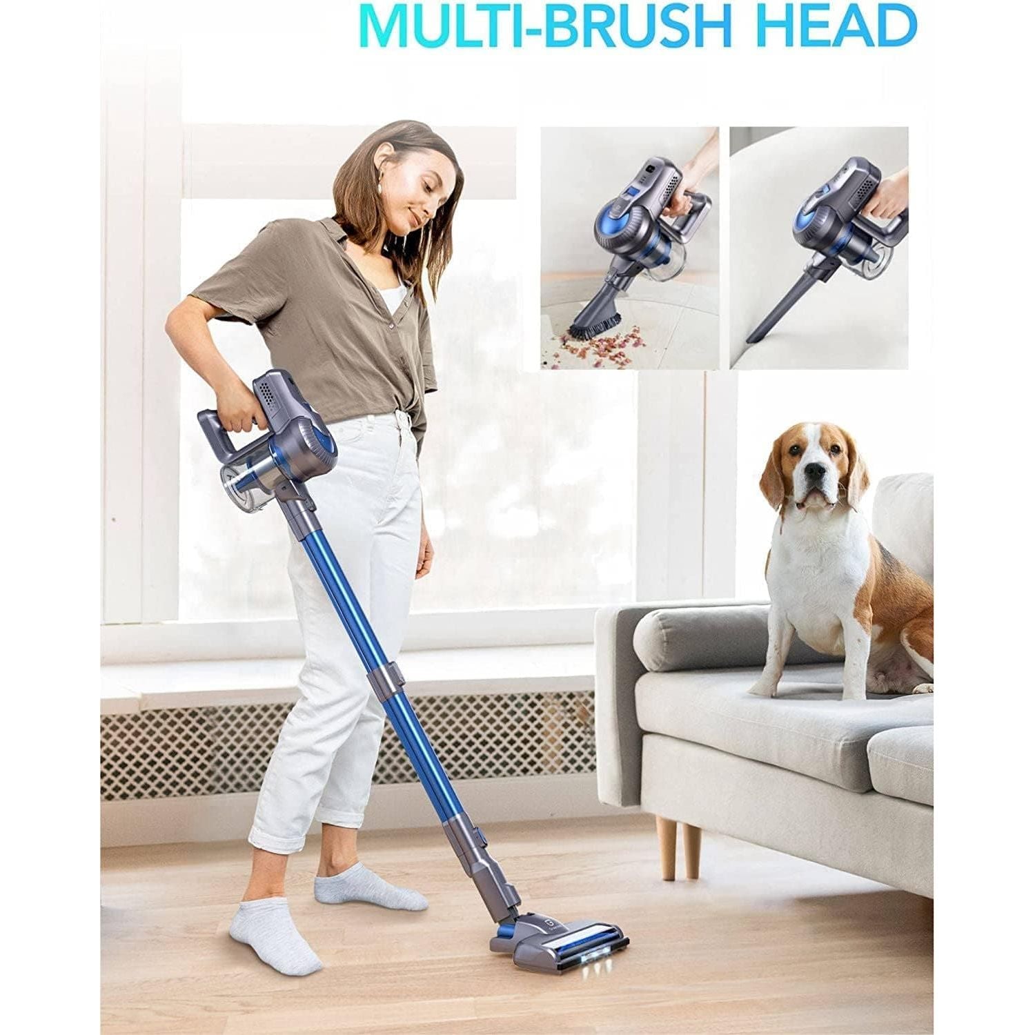 Buy Greenote,Greenote Cordless Vacuum Cleaner, 23000PA Stick Vacuum Cleaner 6 in 1, Powerful Hoover 200W Brushless Motor with LED Headlights, 35 Mins Runtime, Lightweight Vacuum for Home Hard Floor Pet Car - Gadcet UK | UK | London | Scotland | Wales| Ireland | Near Me | Cheap | Pay In 3 | Vacuums